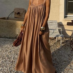 Spaghetti Strap Elegant Maxi Dress