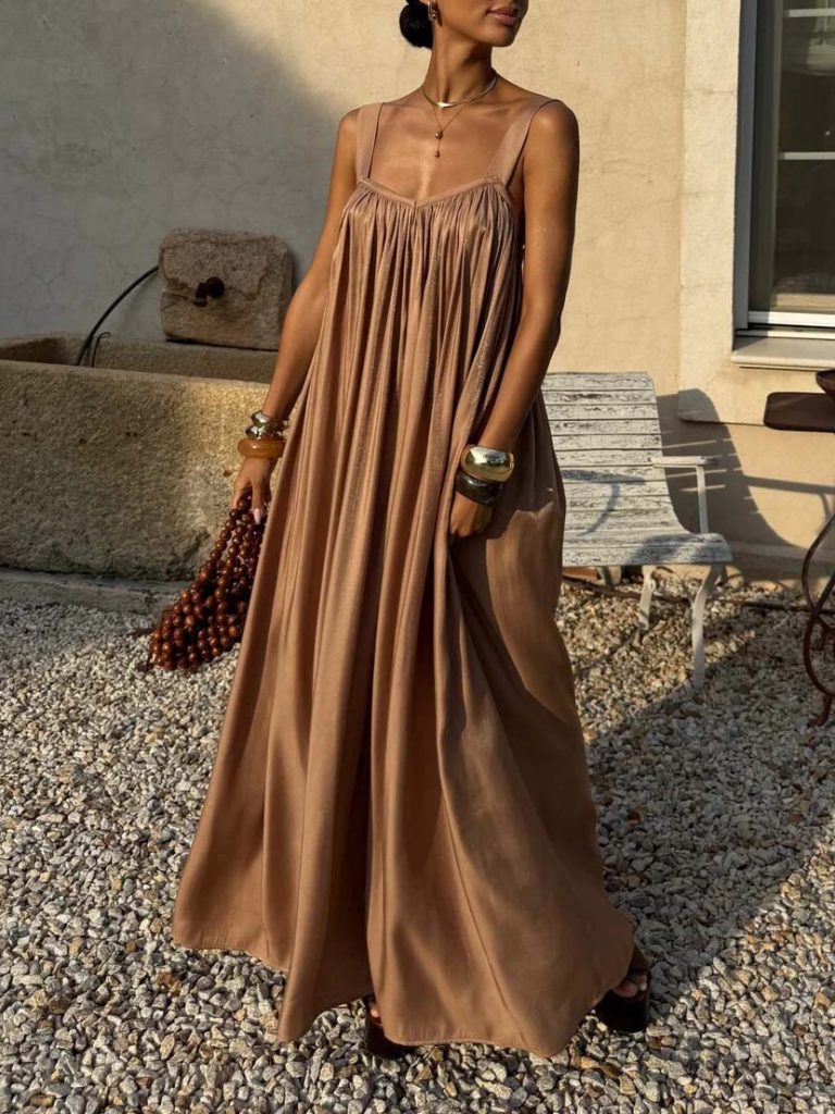 Spaghetti Strap Elegant Maxi Dress